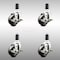 Service Caster 3 Inch 316SS Soft Rubber Swivel 1-3/8 Inch Expanding Stem Caster Set Brake SCC SCC-SS316EX20S314-SRS-TLB-138-4 - alternate 1